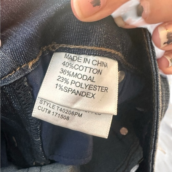 Tru Luxe Jeans Sequin Cuff Ankle Cropped Size 4 - Picture 2 of 8